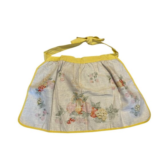2 Vintage half Aprons and Cobbler Apron / Smock Fruit Retro - Picture 3 of 14
